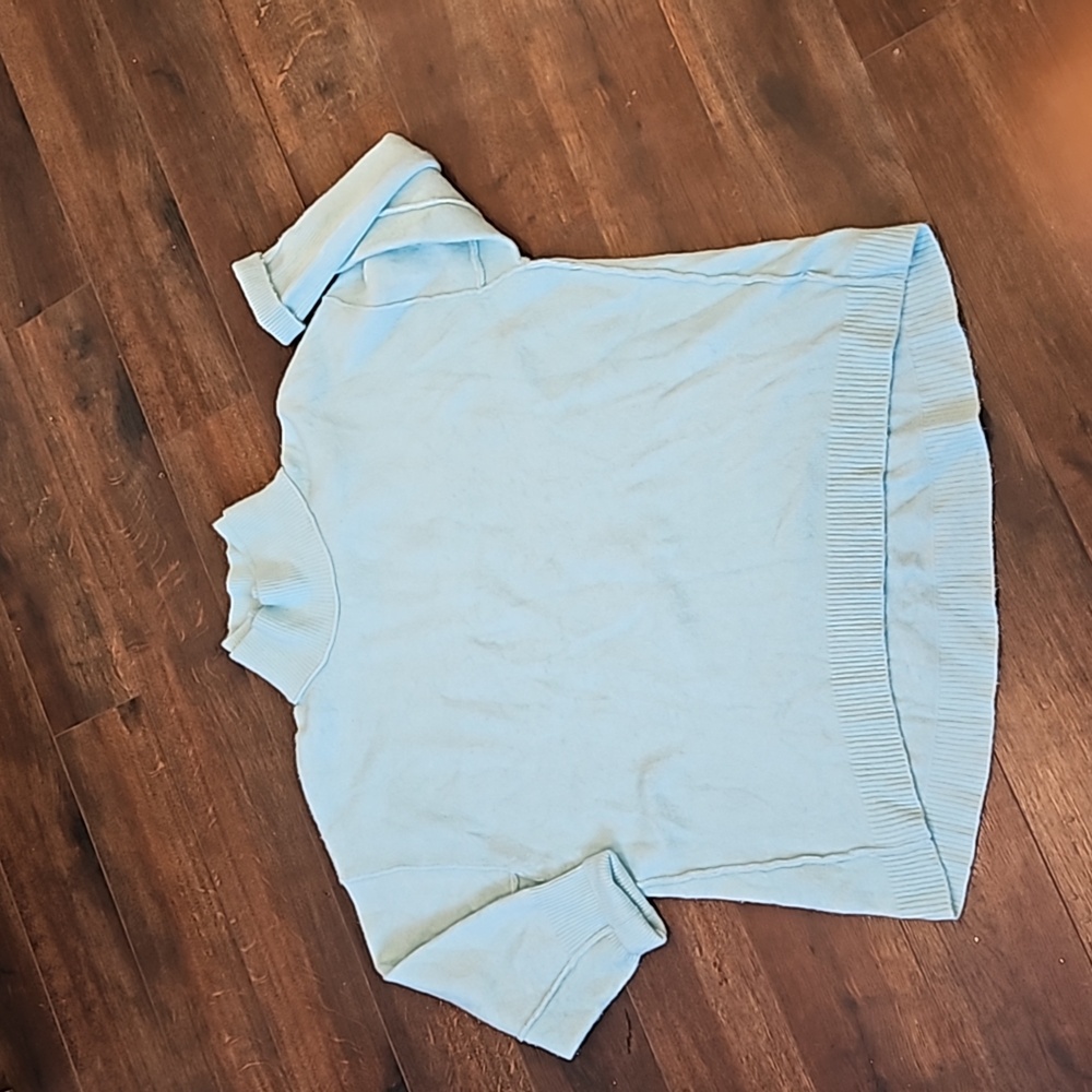 Free People oversized mock neck Turquoise  casual, joho sweater small